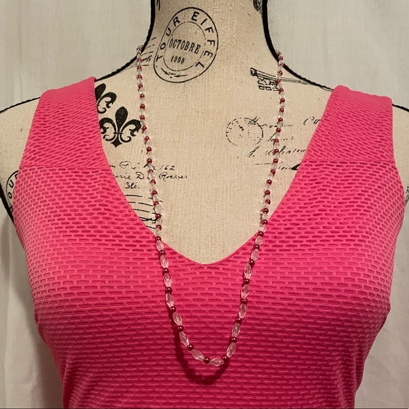 Champagne Long Beaded Necklace - Picture 5 of 8